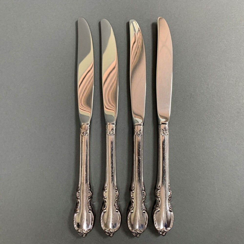 4 Rogers Bros‎ 1847 Reflection International Silver Silverplate Flatware Knives